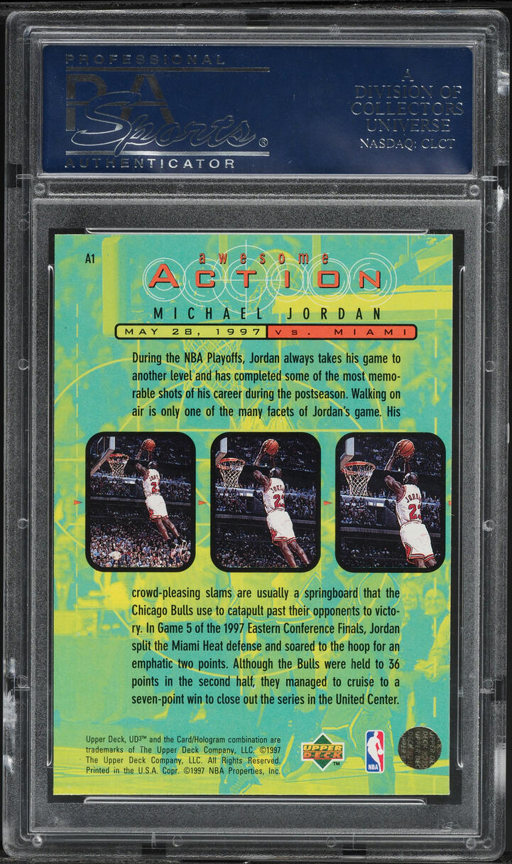 1997 UD3 Awesome Action Michael Jordan #A1 PSA 10 GEM MINT