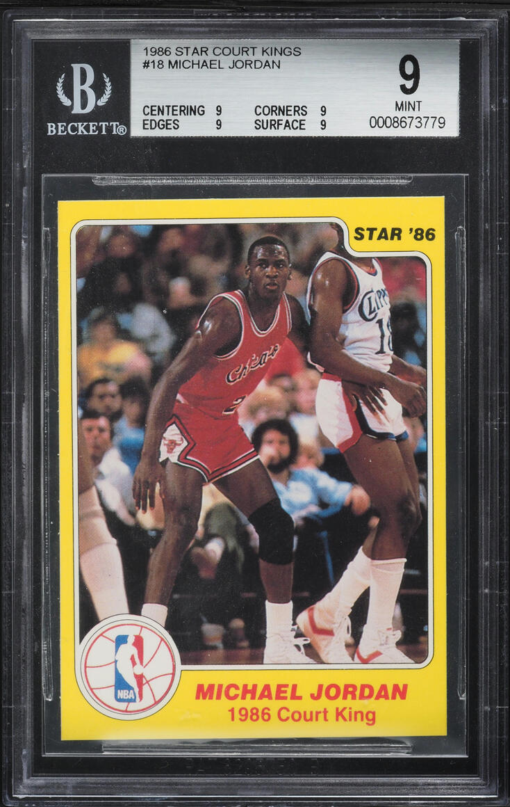 1986 Star Court Kings Michael Jordan ROOKIE #18 BGS 9 MINT