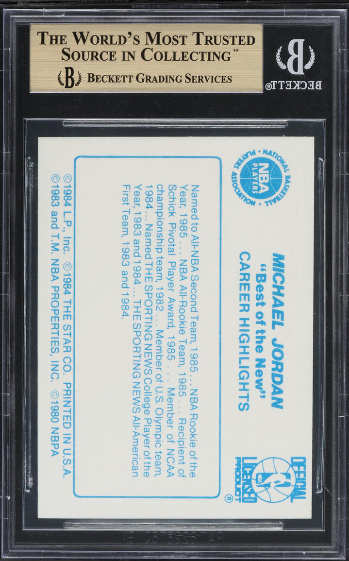 1986 Star Best Of The New Old Michael Jordan ROOKIE #2 BGS 9.5 GEM MINT
