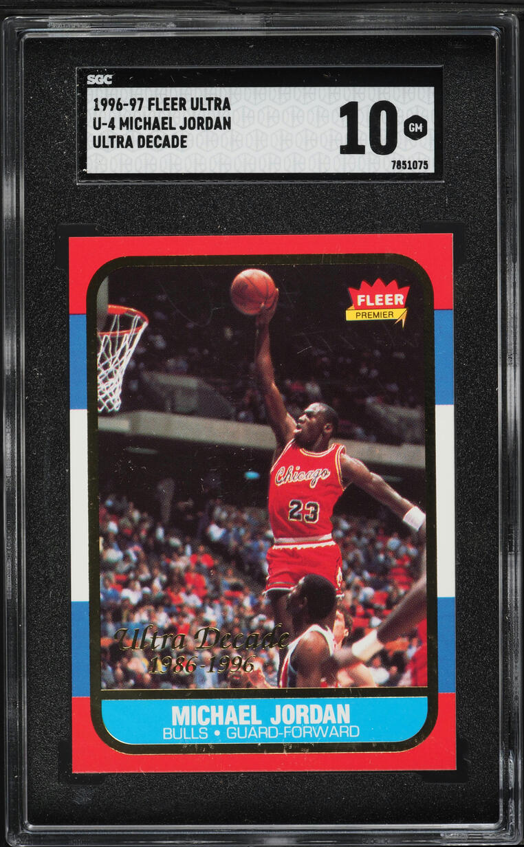 1996 Ultra Decade Of Excellence Michael Jordan #U-4 SGC 10 GEM MINT