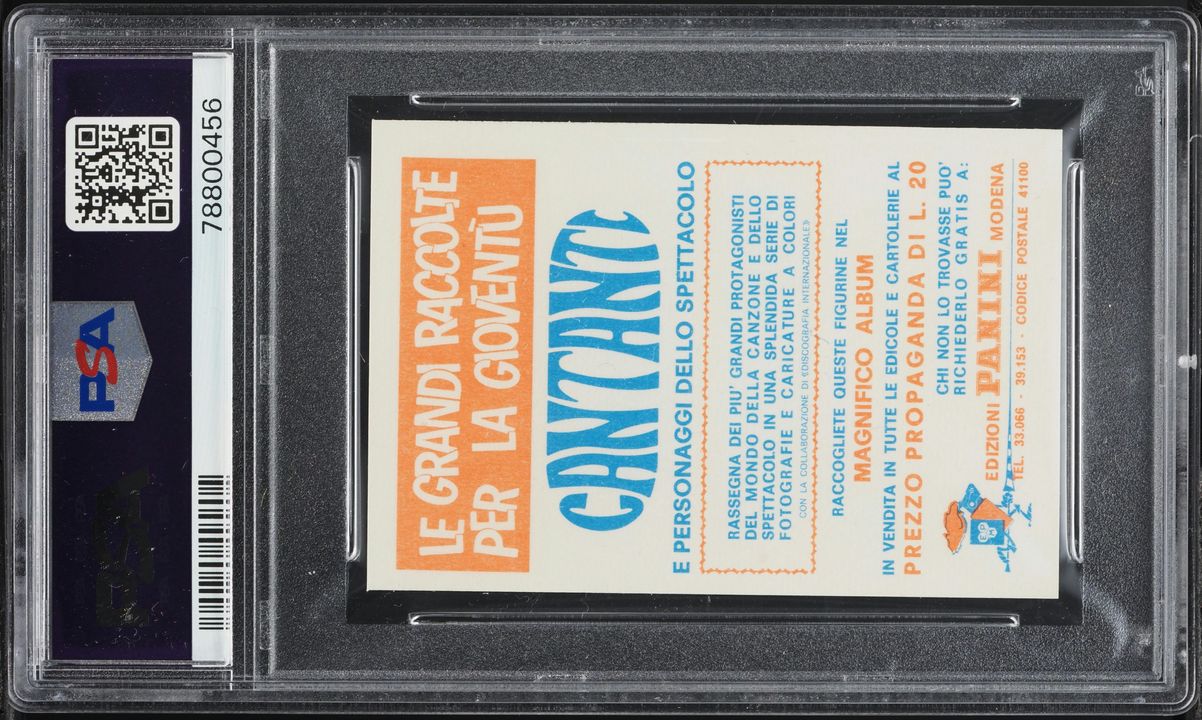1968 Panini Cantanti Bisvalida Back Peter, Paul & Mary #219 PSA 8 NM-MT