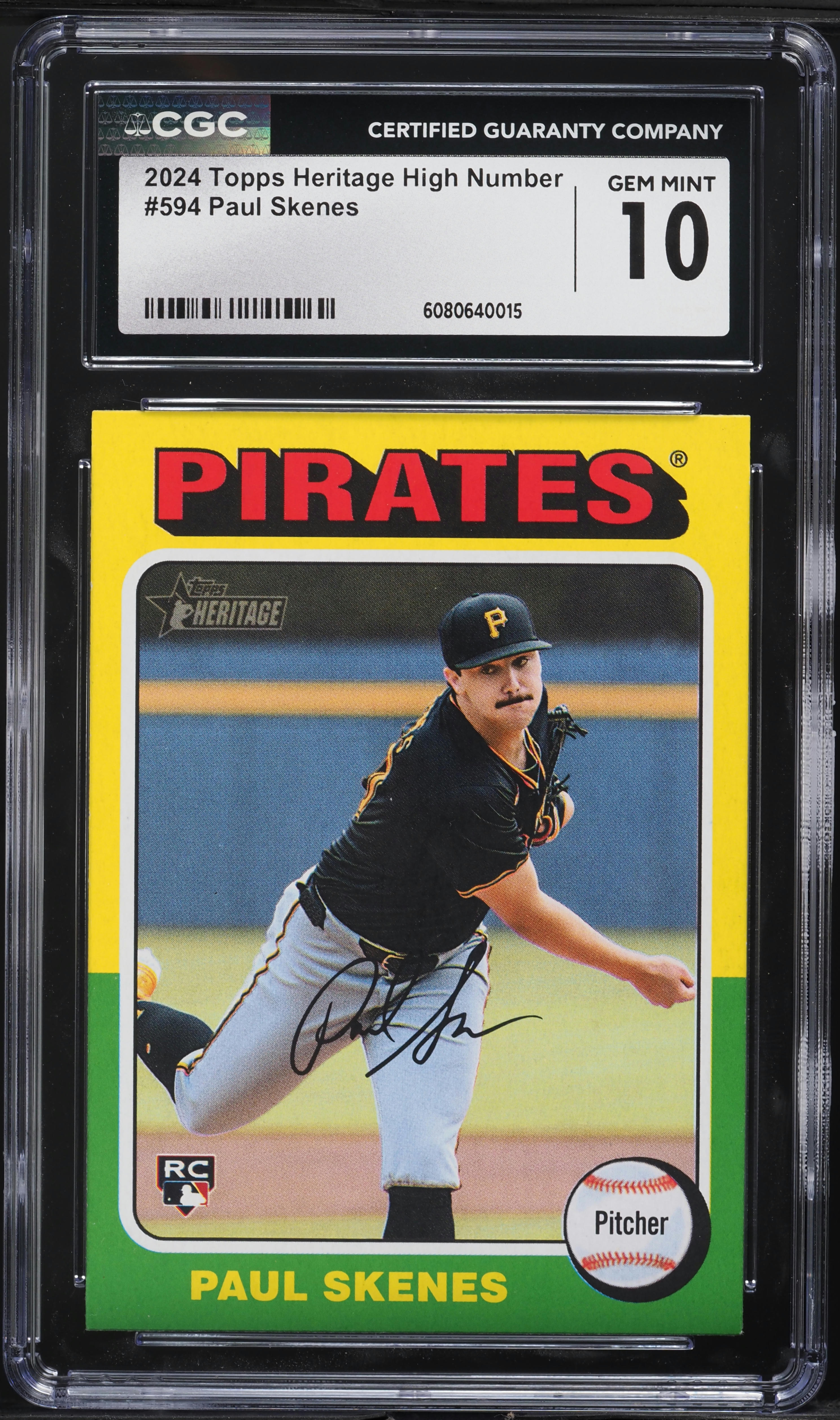 2024 Topps Heritage High Number Paul Skenes ROOKIE #594 CGC 10 GEM 