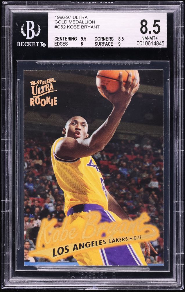 1996 Ultra Gold Medallion Kobe Bryant ROOKIE #G52 BGS 8.5 NM-MT+