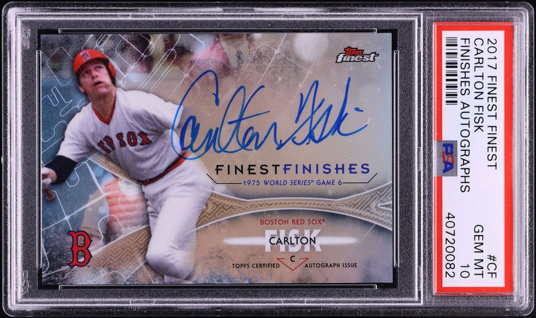 2017 Finest Finishes Carlton Fisk AUTO #CF PSA 10 GEM MINT