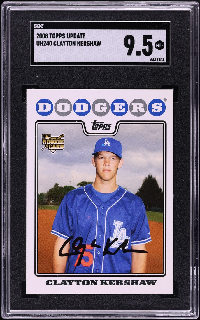 2008 Topps Update Clayton Kershaw ROOKIE #UH240 SGC 9.5 MINT+