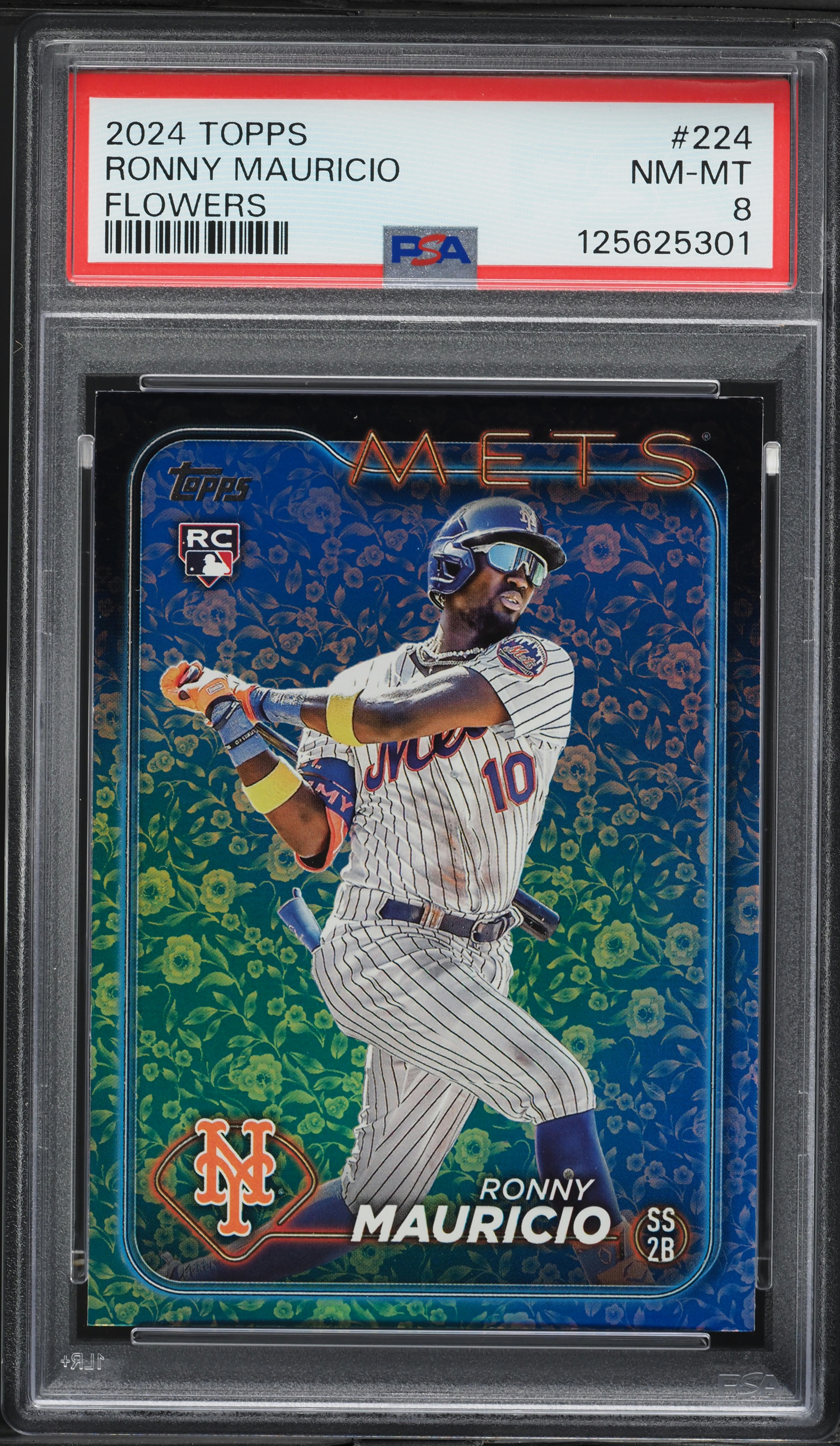 2024 Topps Flowers Ronny Mauricio ROOKIE /50 #224 PSA 8 NM-MT on