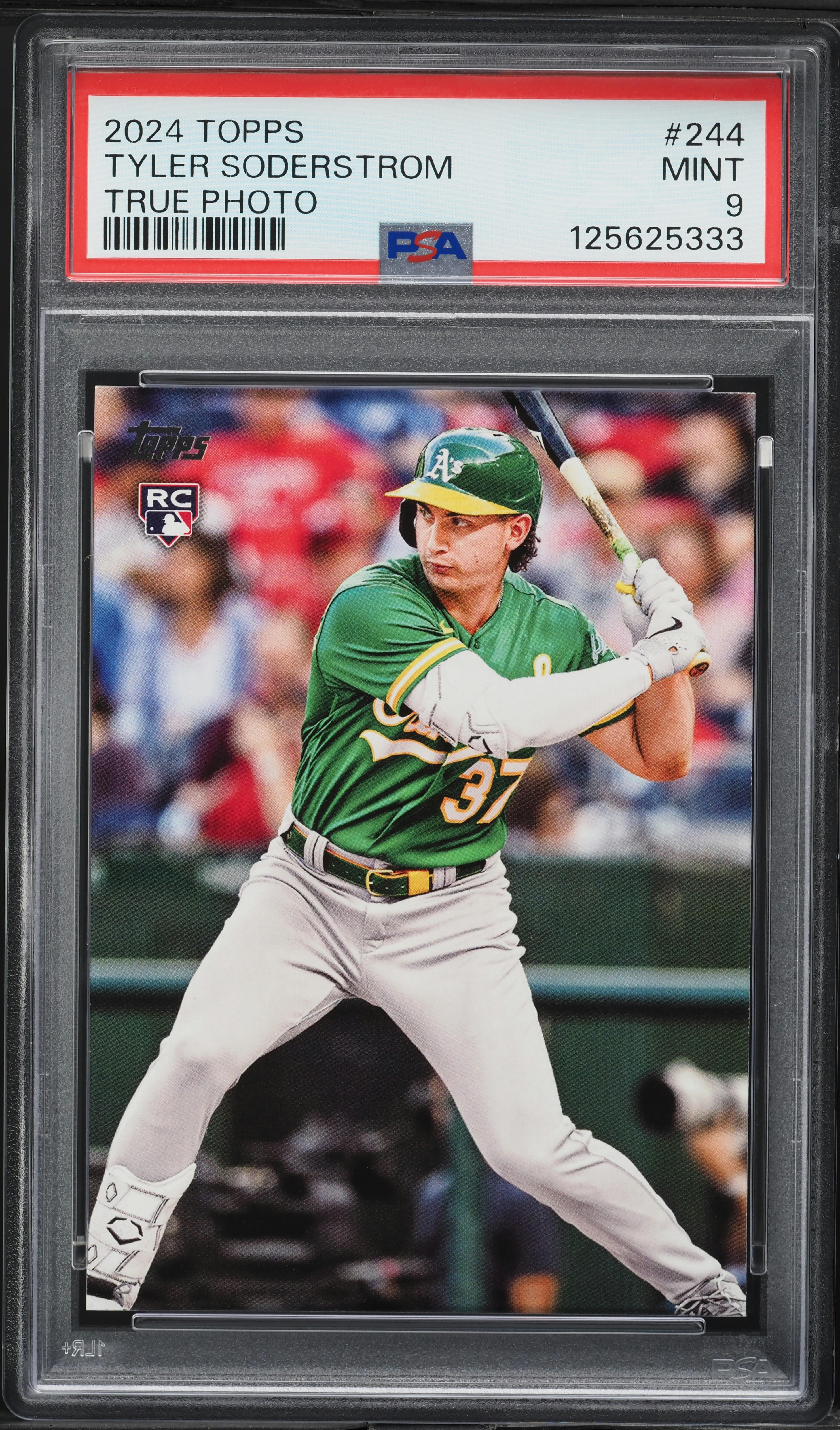 2024 Topps True Photo Tyler Soderstrom ROOKIE #244 PSA 9 MINT on 