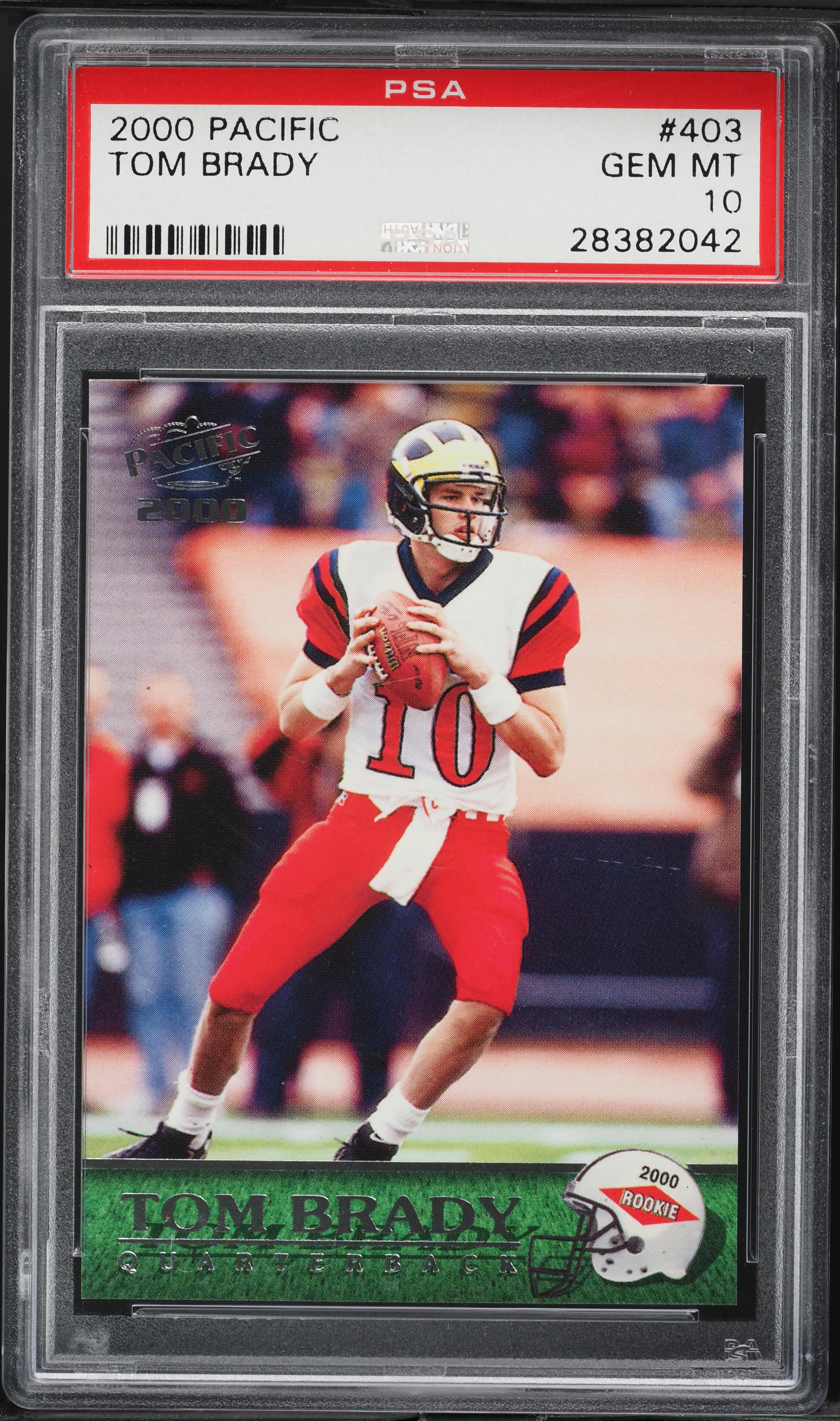 2000 Pacific Football Tom Brady ROOKIE #403 PSA 10 GEM MINT on