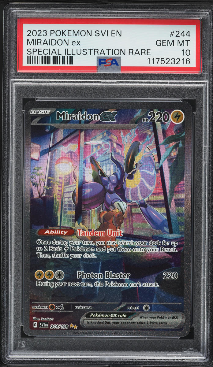 2023 Pokemon Scarlet & Violet SIR Miraidon ex #244 PSA 10 GEM MINT