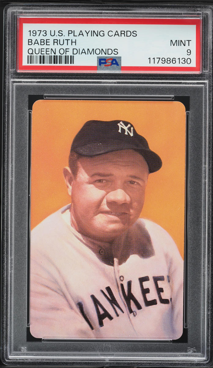 1973 US Playing Cards Babe Ruth Baseball Queen of Diamonds Babe Ruth #NNO PSA 10