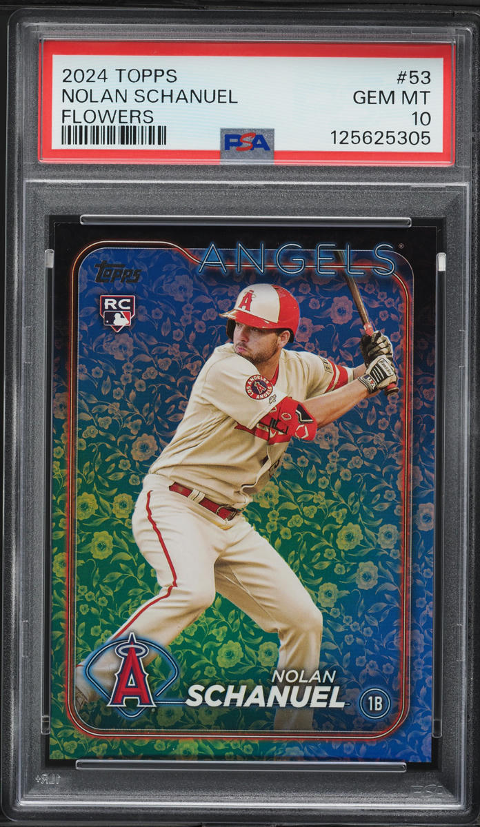 2024 Topps Flowers Nolan Schanuel ROOKIE /50 #53 PSA 10 GEM MINT