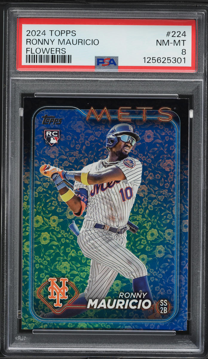 2024 Topps Flowers Ronny Mauricio ROOKIE /50 #224 PSA 8 NM-MT on