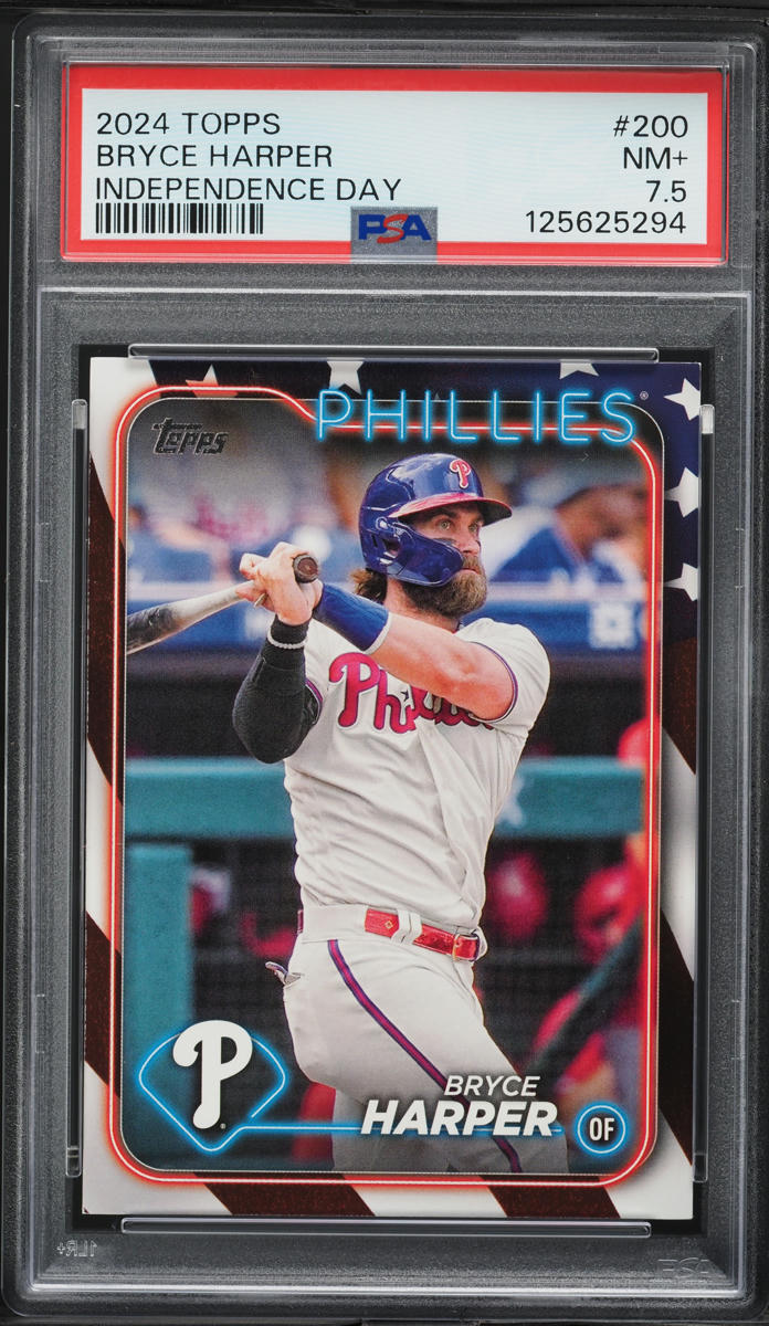 2024 Topps Independence Day Bryce Harper #200 PSA 7.5 NRMT+