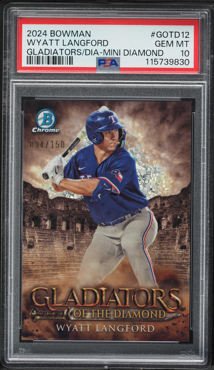 2024 Bowman Gladiators Mini Diamond Wyatt Langford PROSPECT /150 PSA 10 GEM MINT