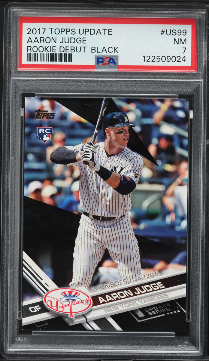 2017 Topps Update Debut Black Aaron Judge ROOKIE /66 #US99 PSA 7 NRMT