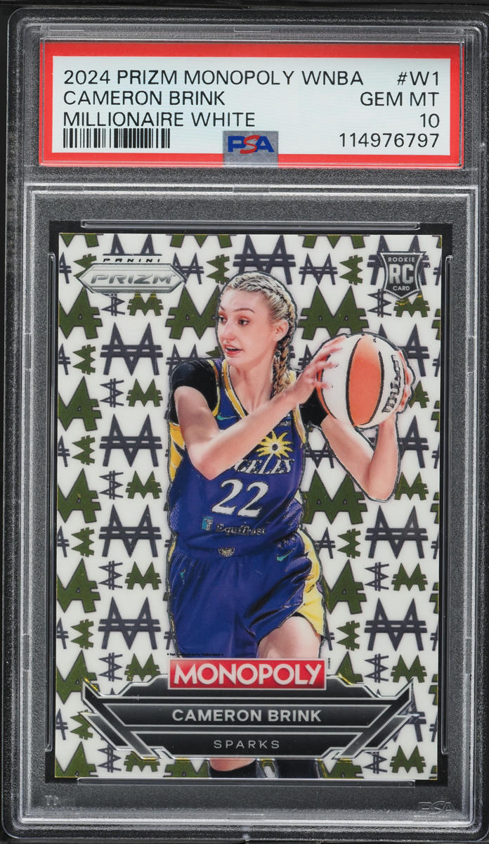 2024 Panini Prizm Monopoly WNBA Millionaire White Cameron Brink ROOKIE PSA 10
