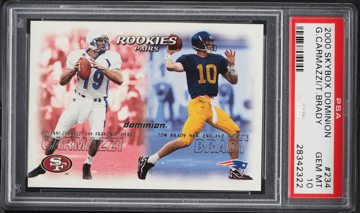 2000 Skybox Dominion Giovanni Carmazzi Tom Brady ROOKIE #234 PSA 10 GEM MINT