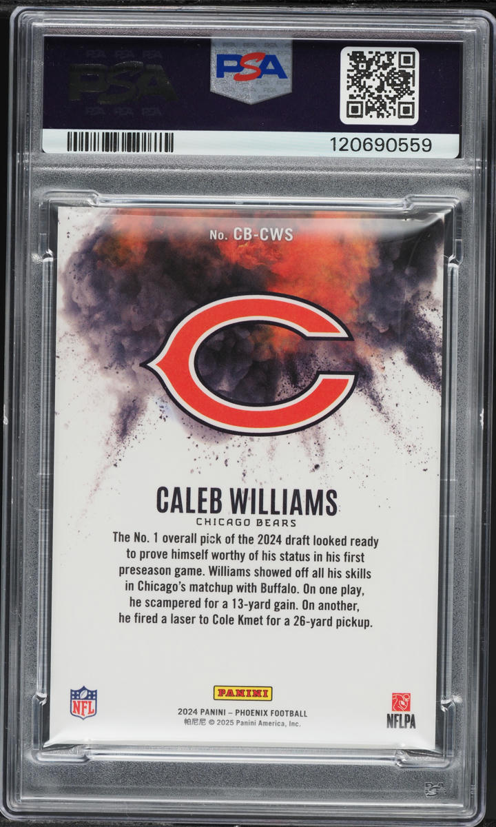 2024 Panini Phoenix Color Blast Caleb Williams ROOKIE #CB-CWS PSA 10 GEM MINT