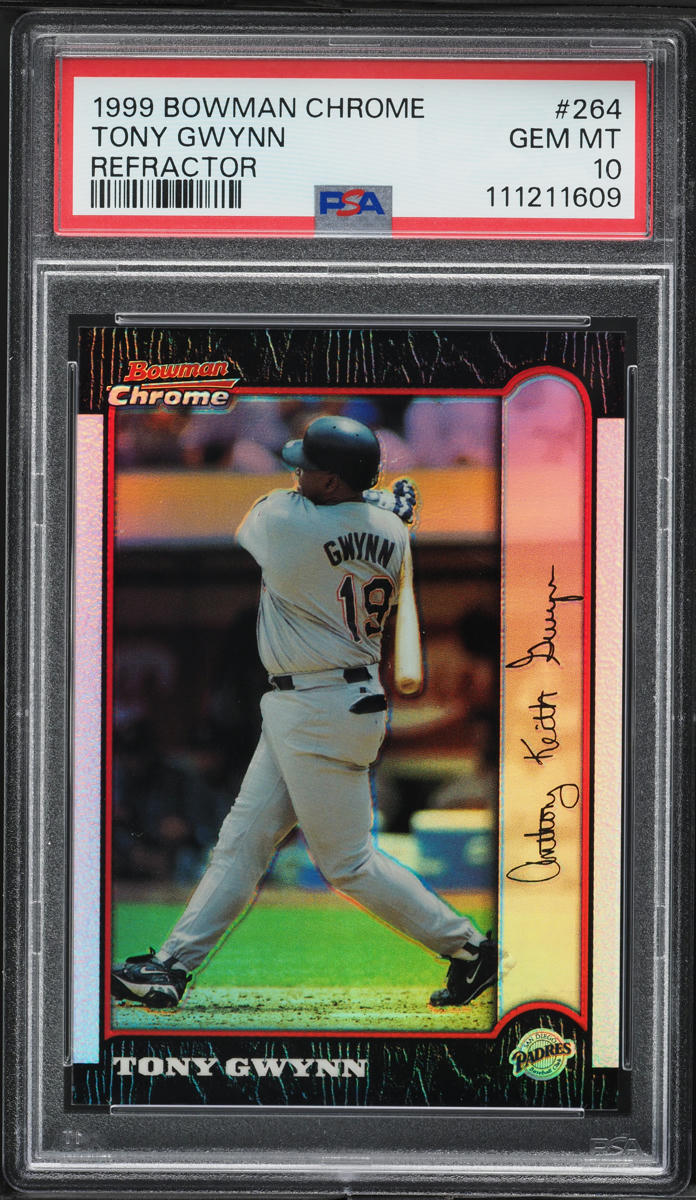 1999 Bowman Chrome Refractor Tony Gwynn #264 PSA 10 GEM MINT