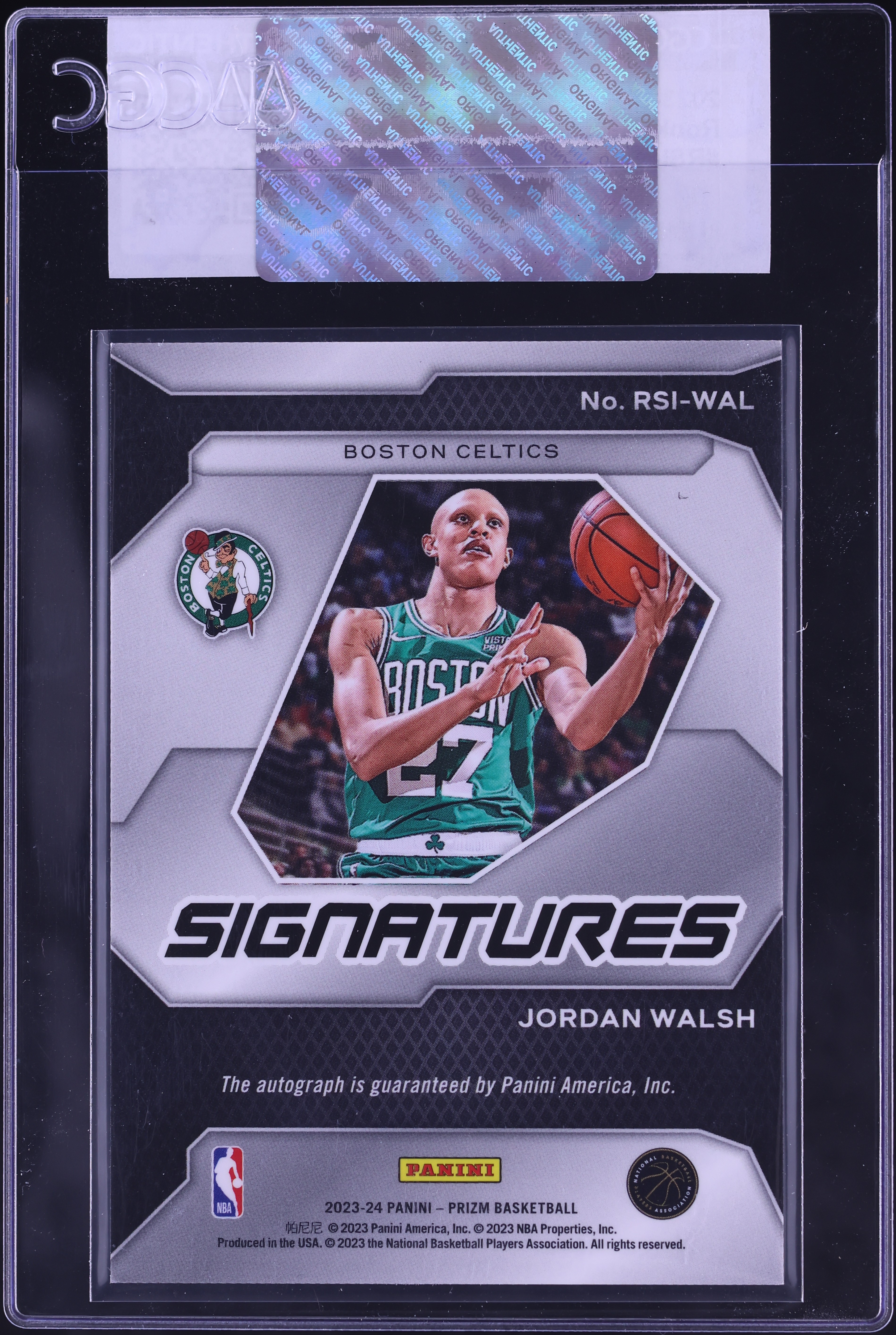 2023 Panini Prizm Jordan Walsh ROOKIE AUTO #RSI-WAL CGC AUTH on 