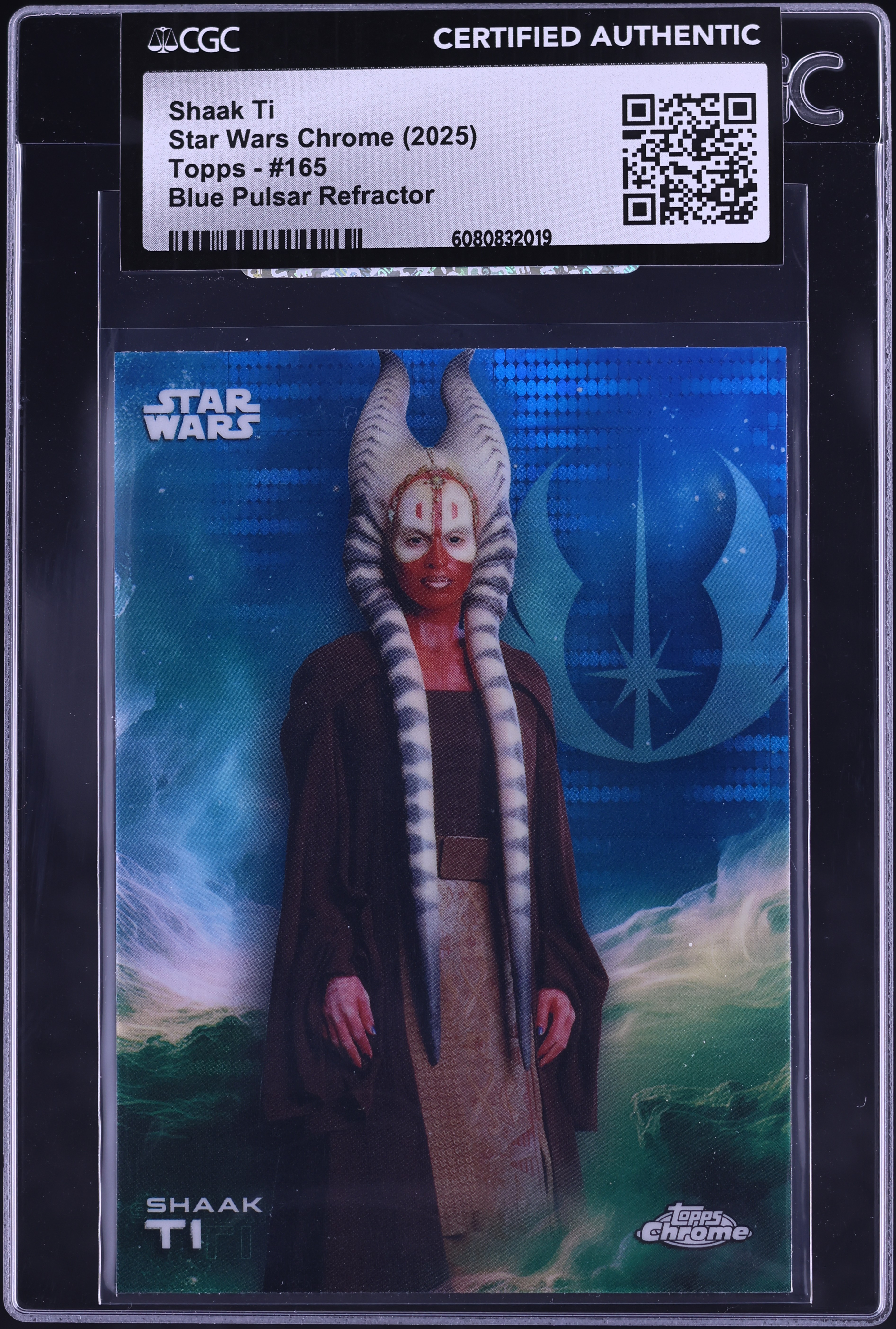 2025 Topps Chrome Star Wars Blue Pulsar Refractor Shaak Ti #165