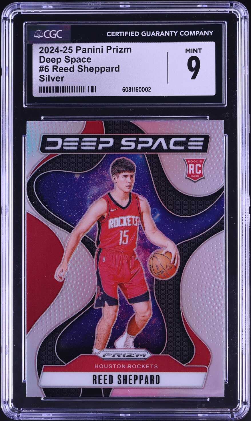 2024 Panini Prizm Deep Space Silver Reed Sheppard ROOKIE #6 CGC 9 MINT