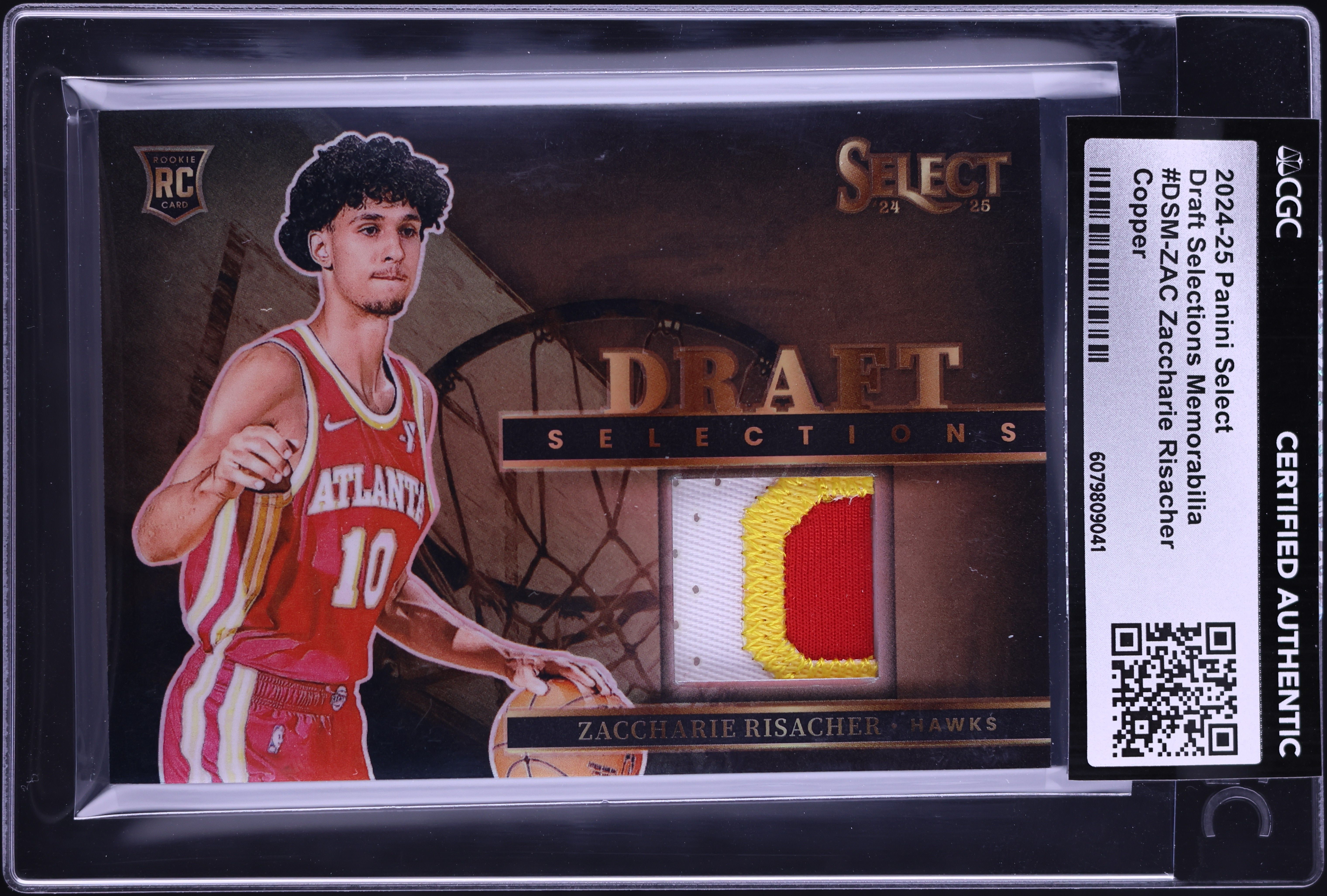 タレントカード cha 2024 Select Draft Selections Copper Zaccharie Risacher ROOKIE