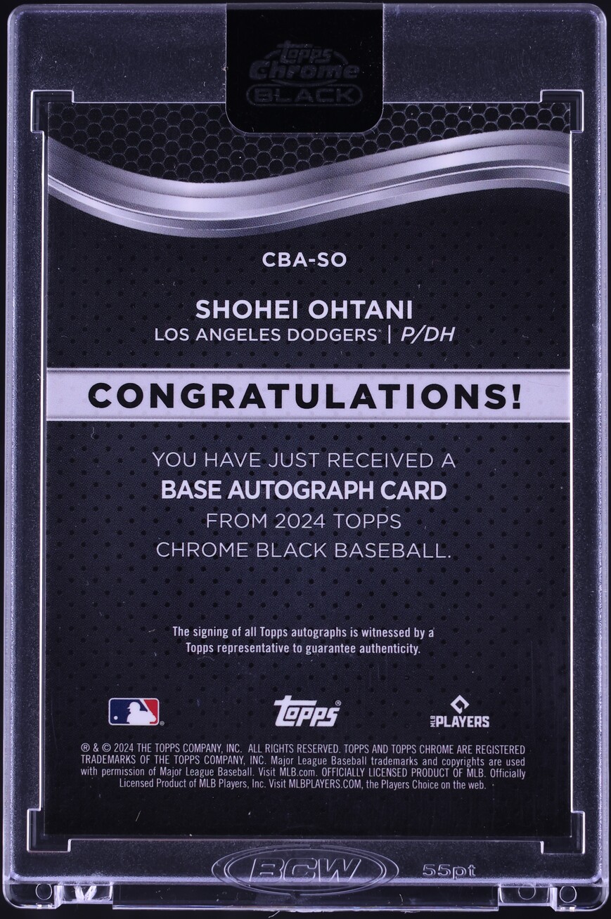 2024 Topps Chrome Black Shohei Ohtani AUTO #CBA-SO