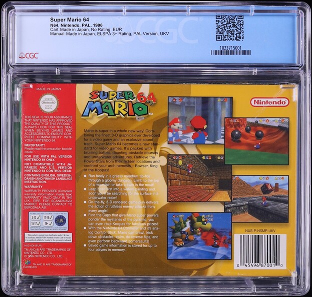 Super Mario 64 (Nintendo 64 N64) CGC 6.5 CIB