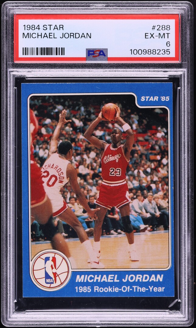 1984 Star Basketball Michael Jordan ROOKIE #288 PSA 6 EXMT