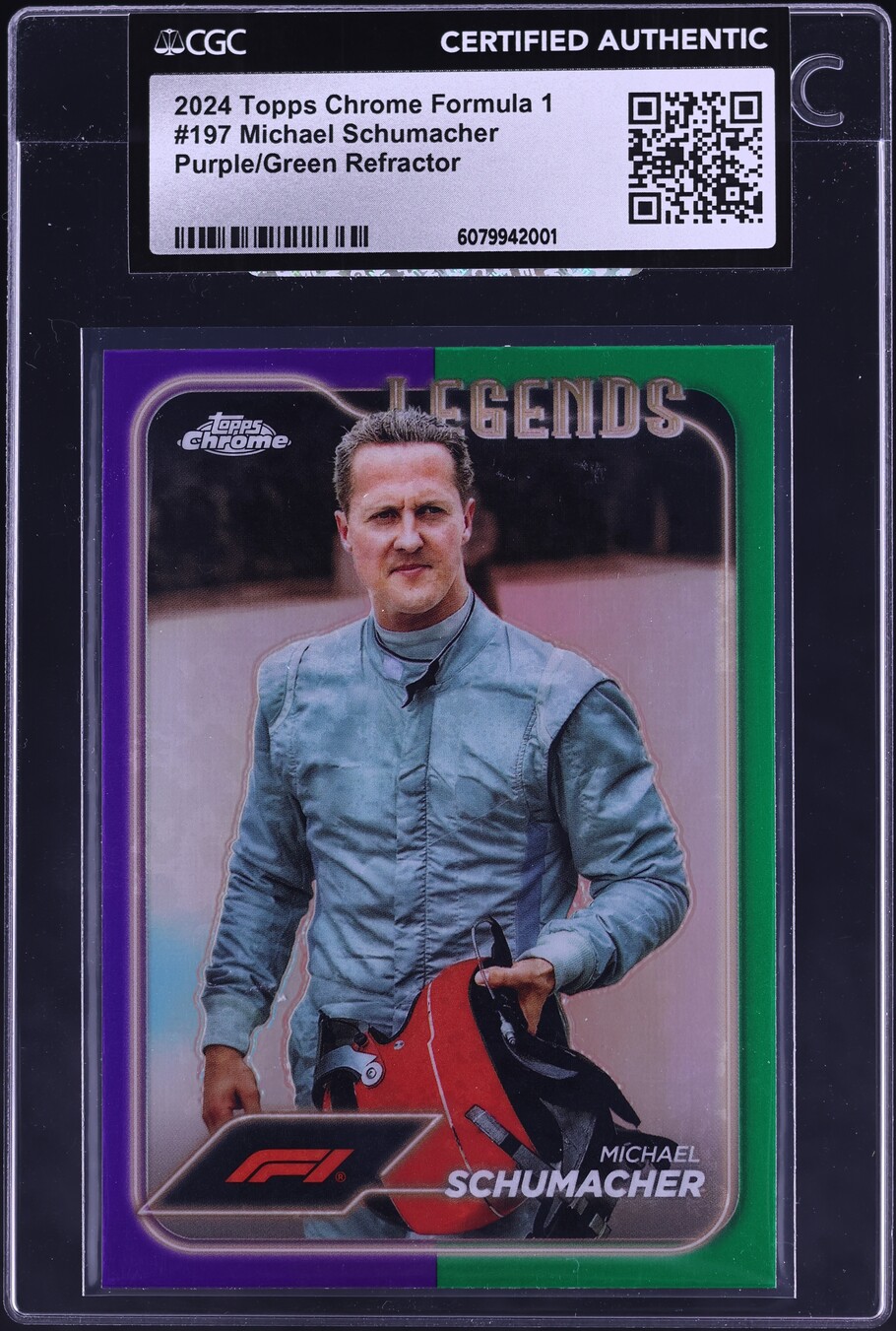 M*a様 Schumacher シュマッカー Mission FT(おまけ中古ボ 2024 Topps Chrome Formula 1 Purple Green Ref Michael Schumacher