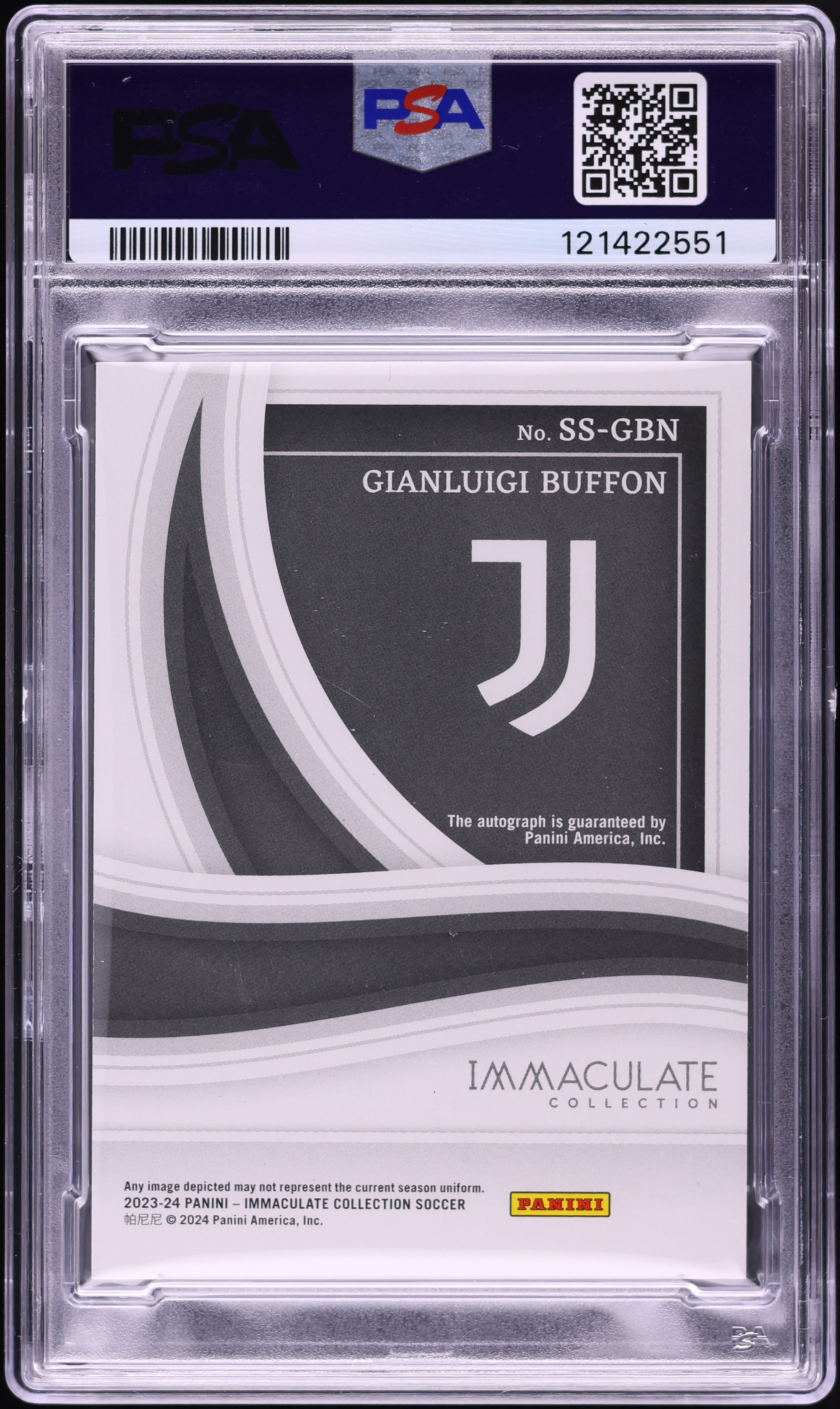 2023 Immaculate Collection Shadowbox Gianluigi Buffon AUTO /99 #SS