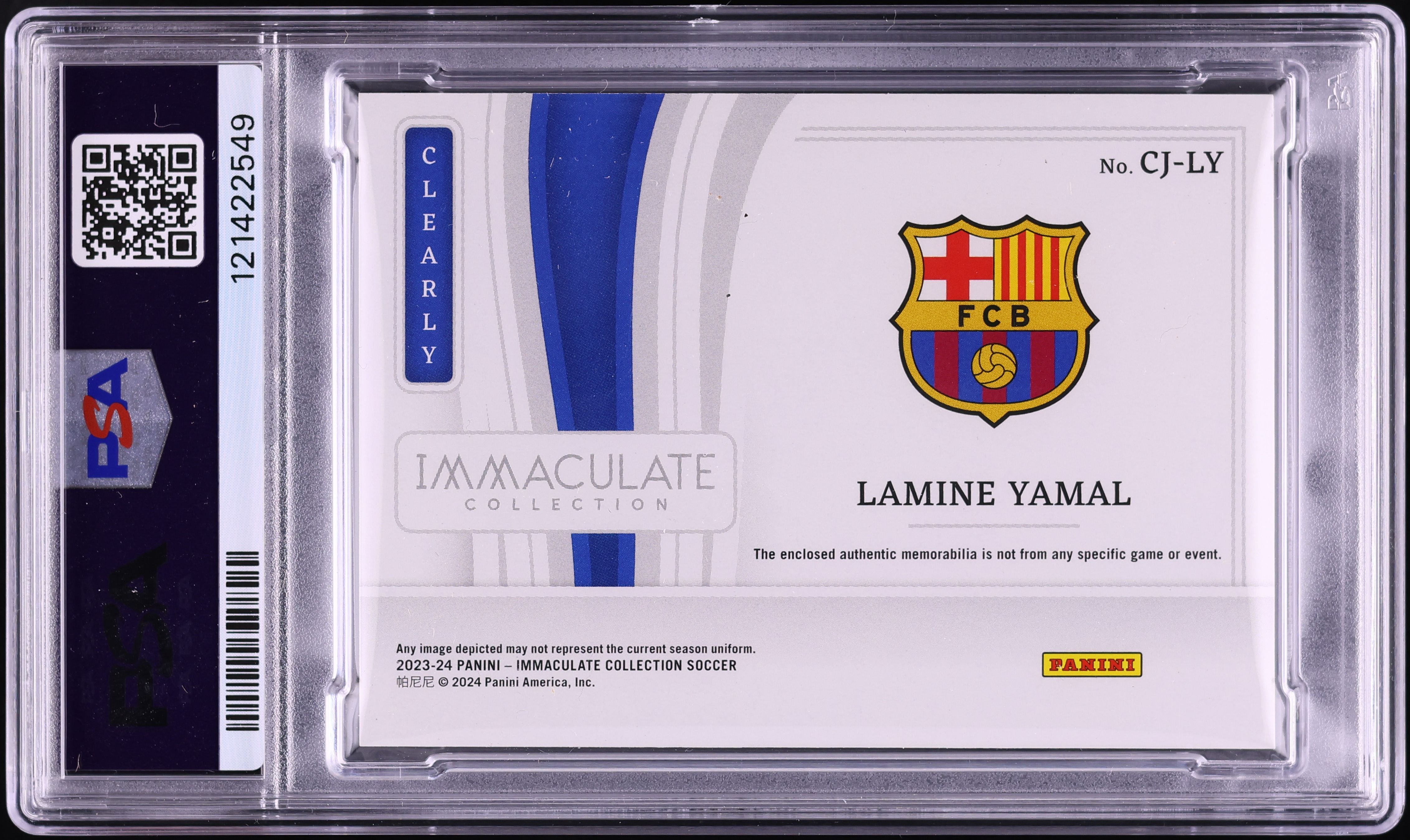2023 Immaculate Collection Clearly Lamine Yamal ROOKIE PATCH /99 