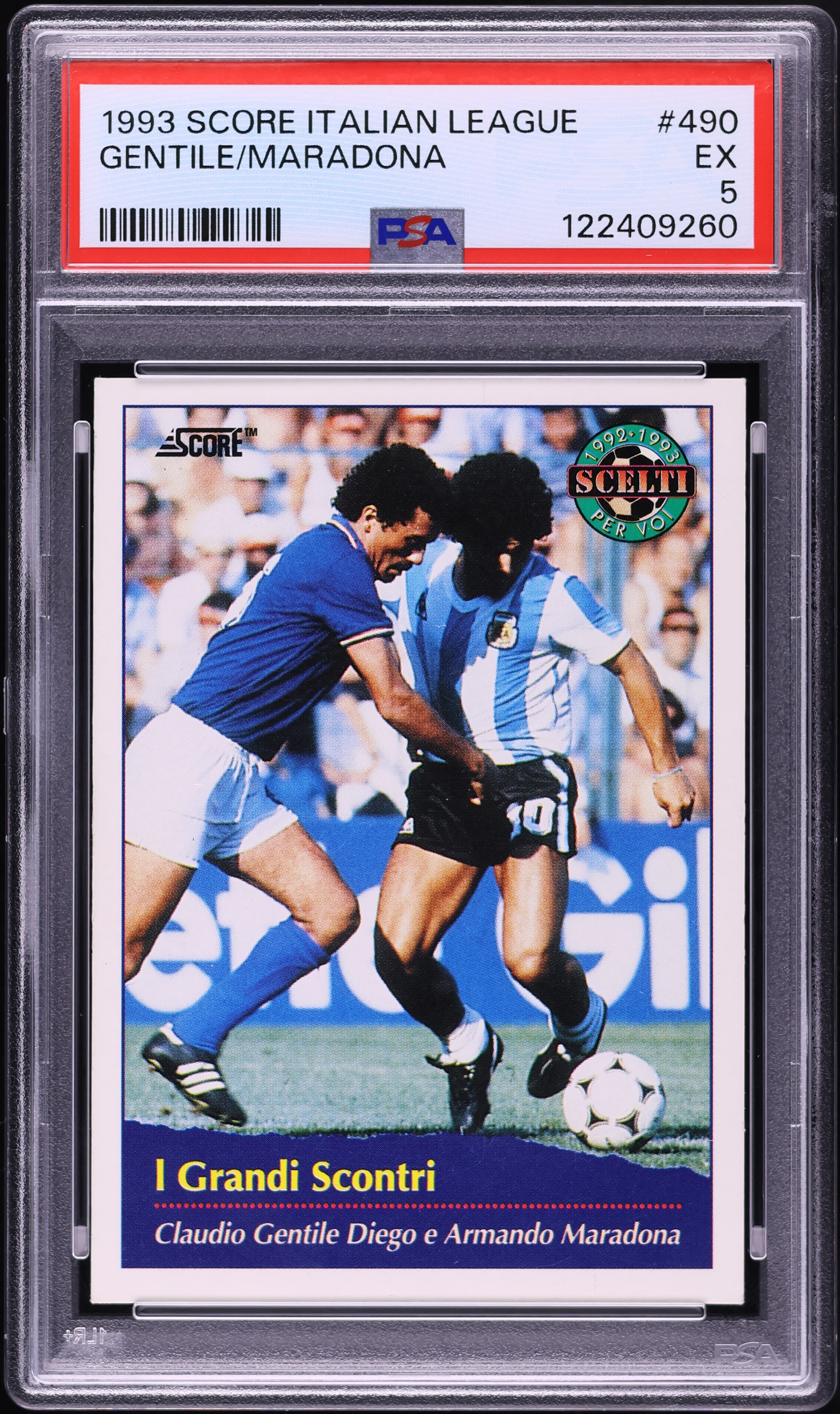 1993 Score Italian League Claudio Gentile Diego Maradona #490 PSA