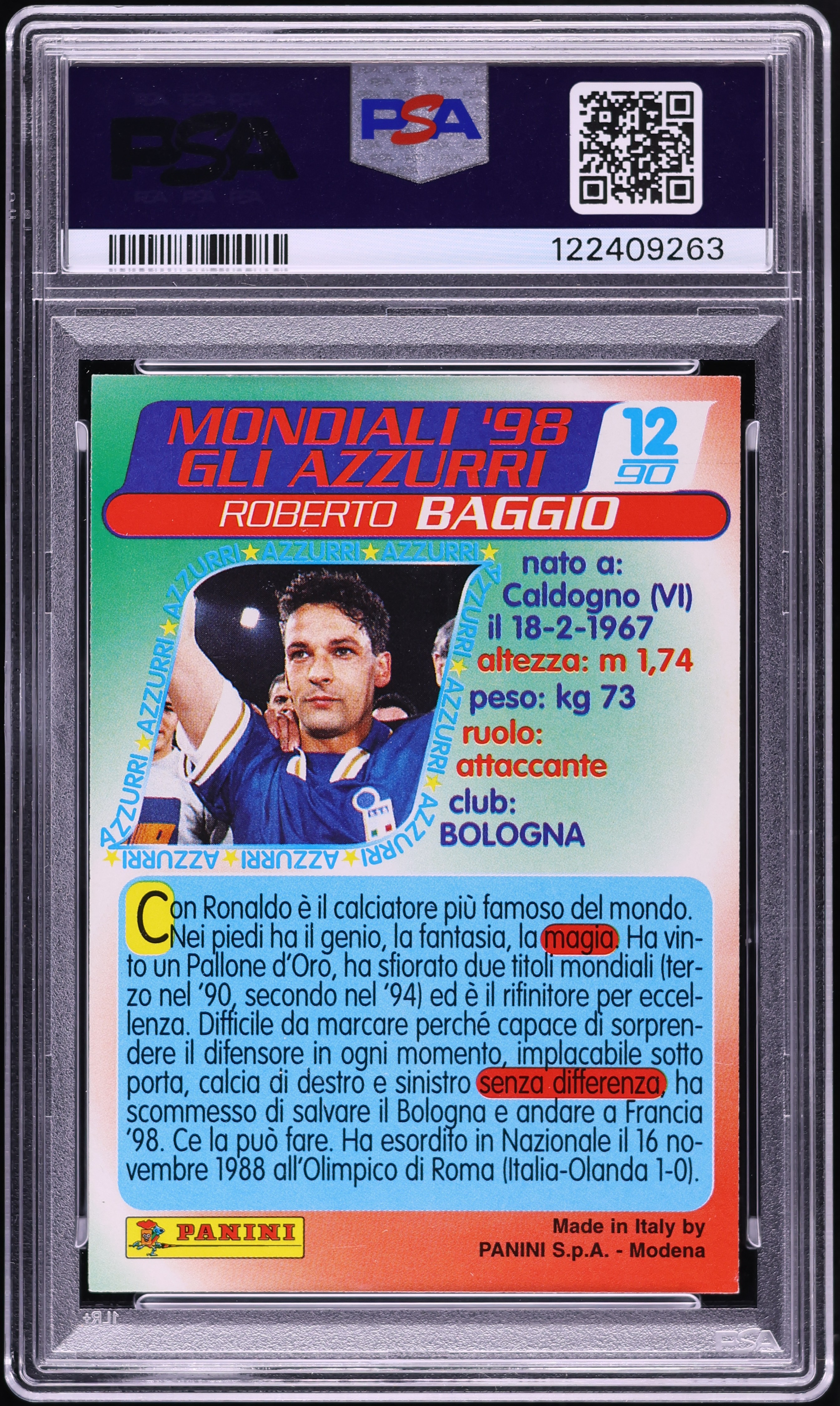 CALCIATORI PLASTIFICATA -PANINI- Figurine-stickers - ROBERTO BAGGIO - INTER EUR 5,00 - DE