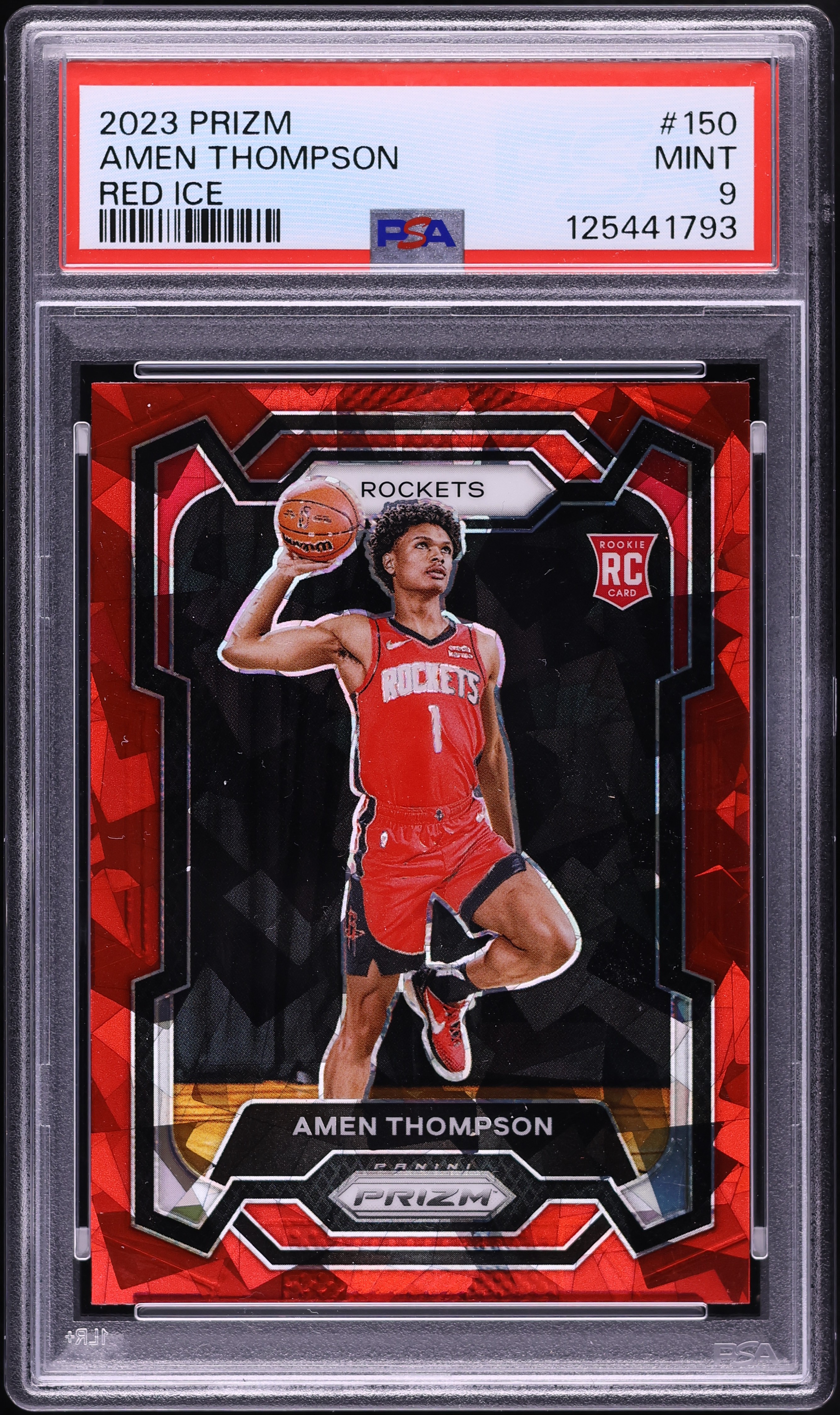 2023 Panini Prizm Red Ice Amen Thompson ROOKIE #150 PSA 9 MINT on
