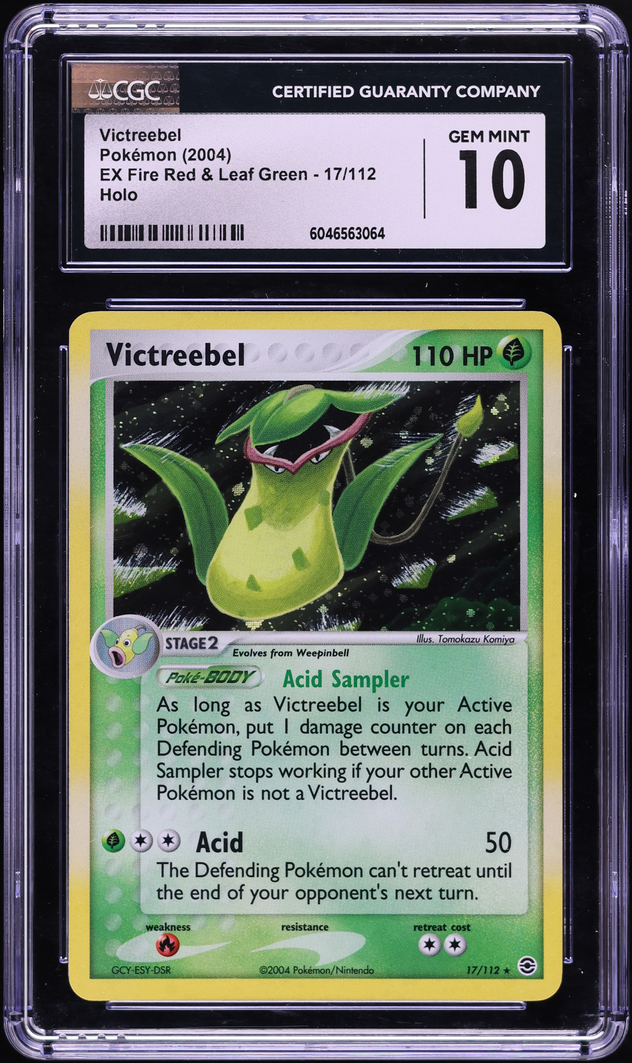 2004 Pokemon EX Fire Red & Leaf Green Holo Victreebel #17 CGC 10