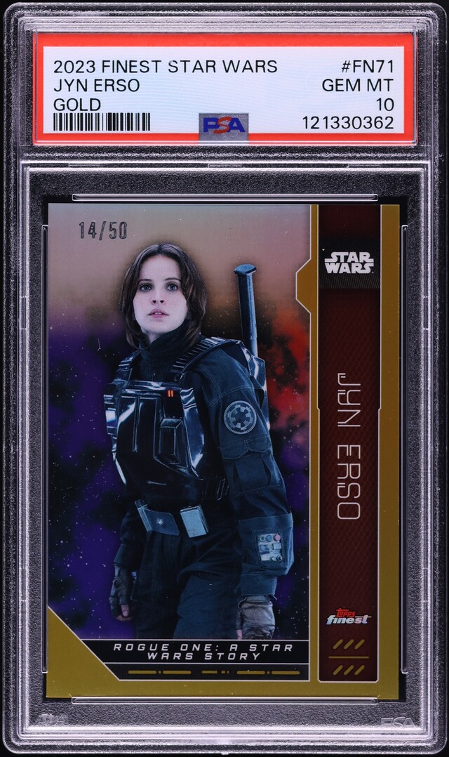2023 Finest Star Wars Gold Jyn Erso /50 #FN-71 PSA 10 GEM MINT
