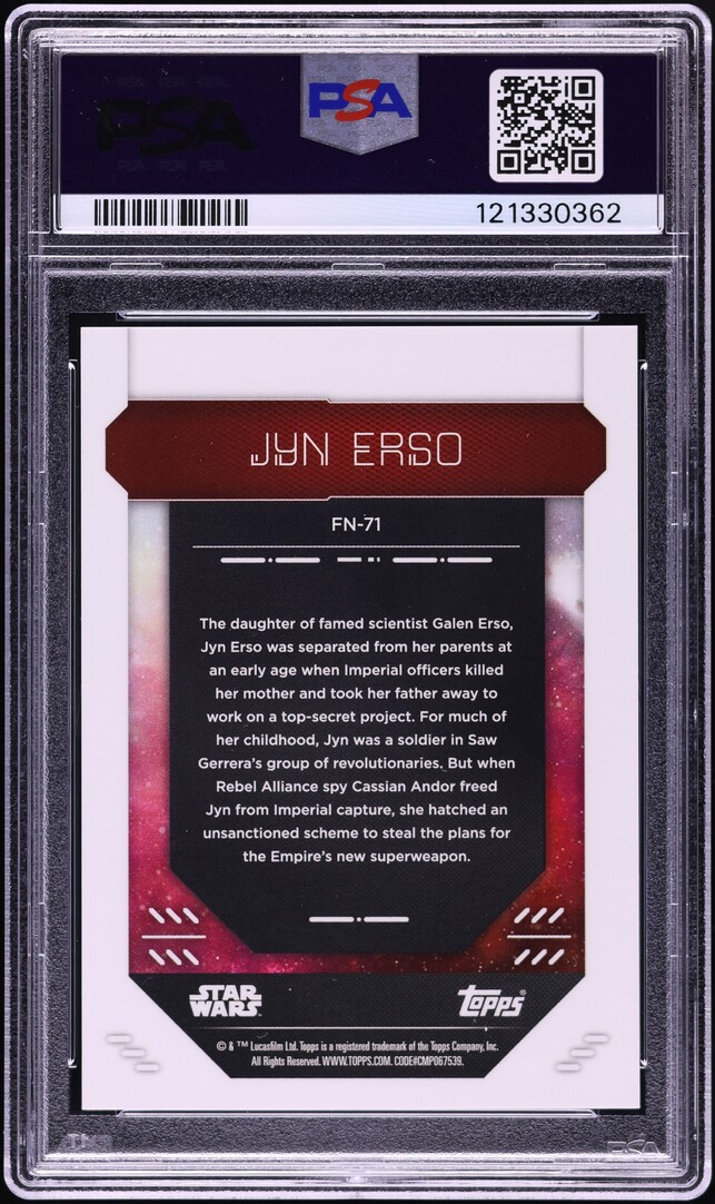 2023 Finest Star Wars Gold Jyn Erso /50 #FN-71 PSA 10 GEM MINT