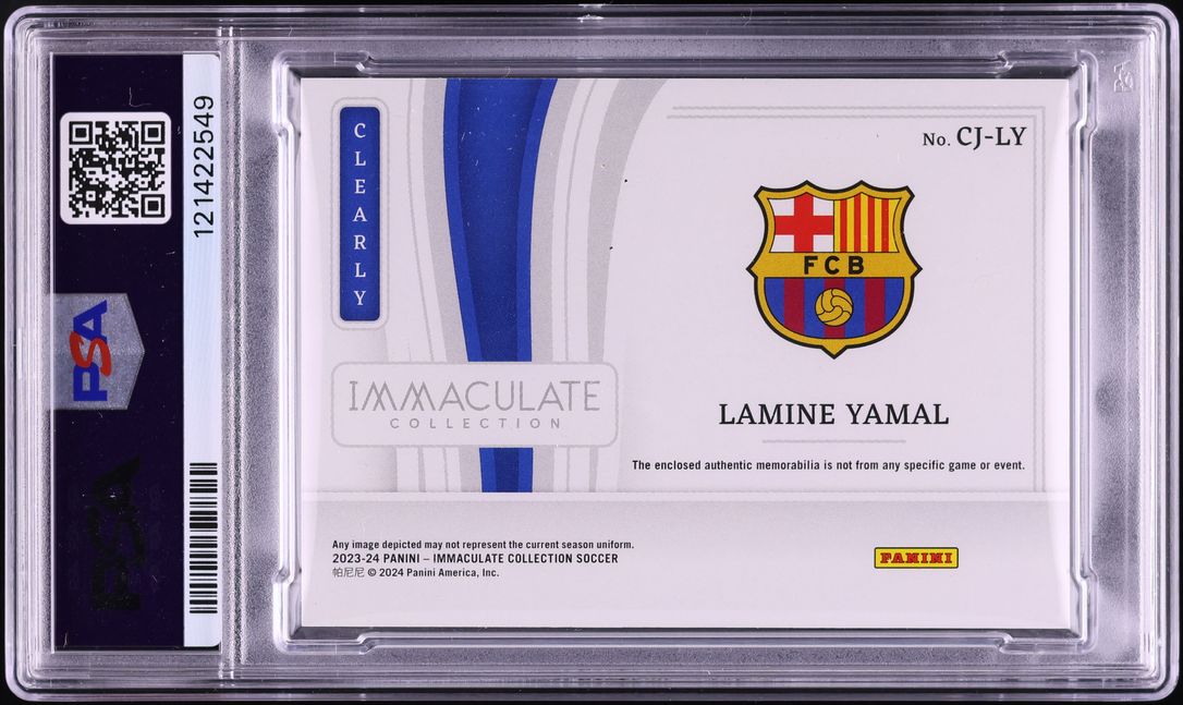 Carte Panini Immaculate 2023/24 Lamine Yamal Spain RC Patch /49 - Occasion