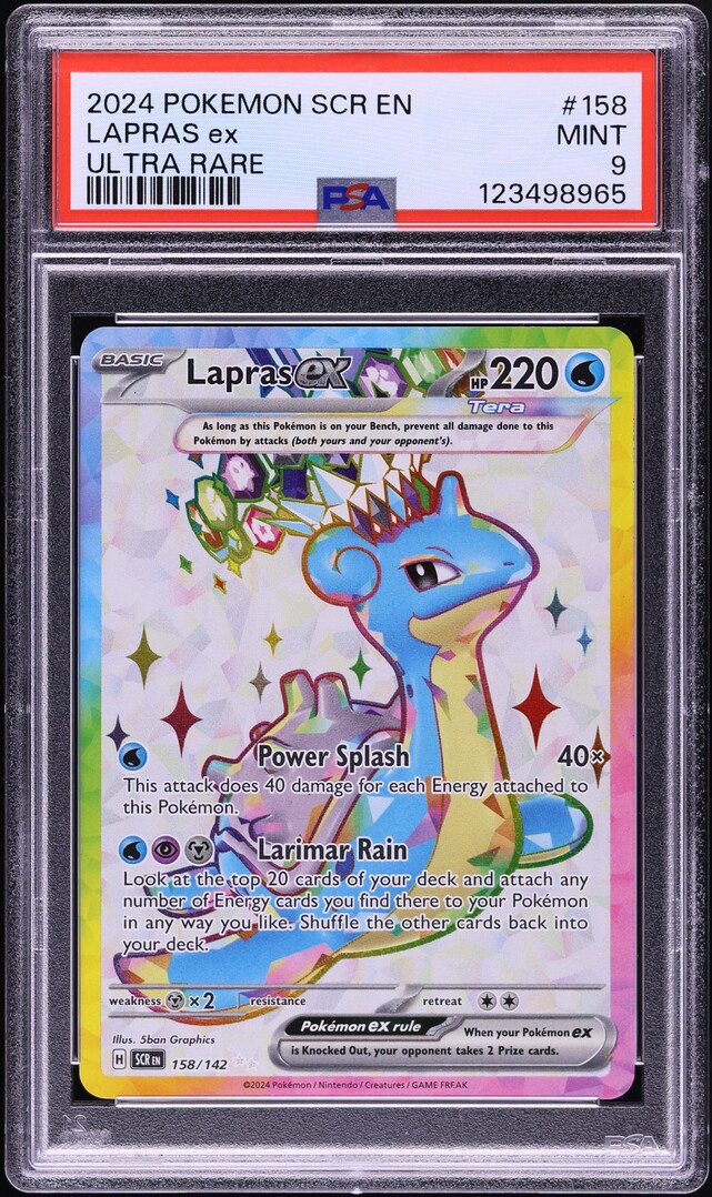 lapras ex pokemon card value - SVP 164 - Gold Full Art Water Water Energy Ball (10+) Does 10 damage plus 10 more damage for each Energy attached to Lapras ex but not used to pay for this attacks Energy cost 2024 Pokemon Scarlet & Violet
