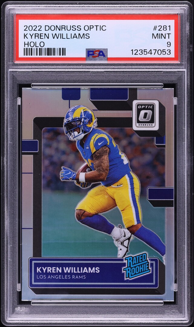 2022 Donruss Optic Holo Kyren Williams ROOKIE #281 PSA 9 MINT