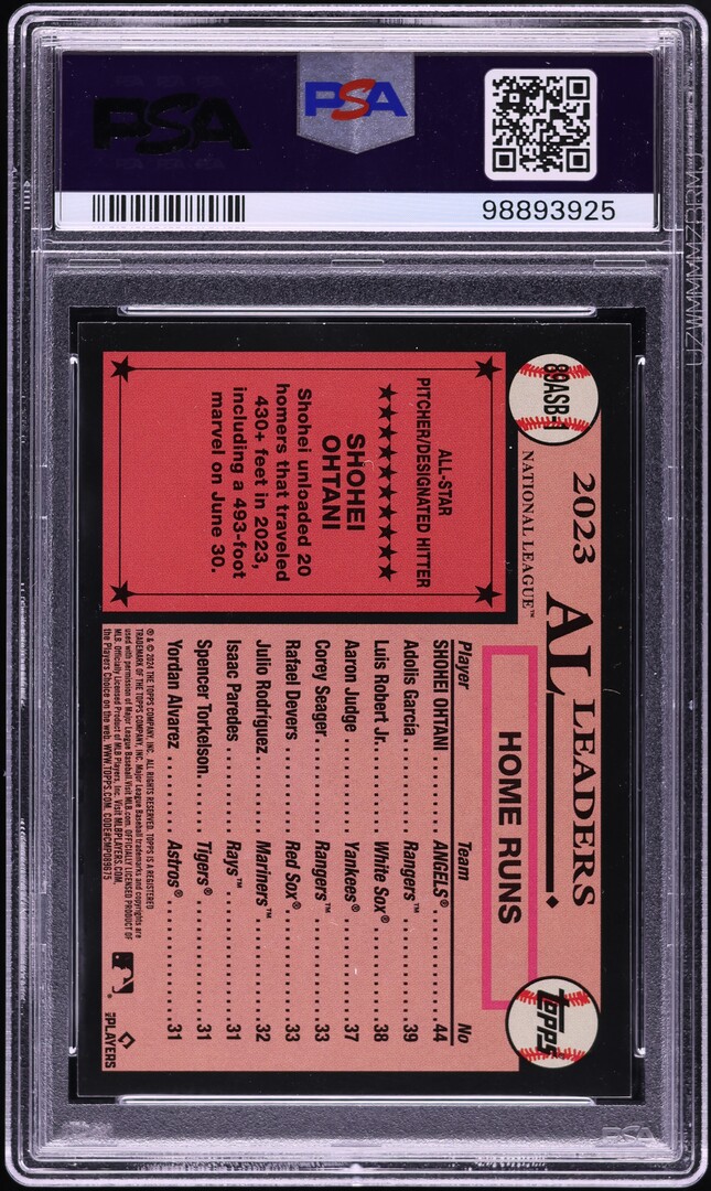 2024 Topps '89 All-Star Foil Shohei Ohtani #1 PSA 10 GEM MINT