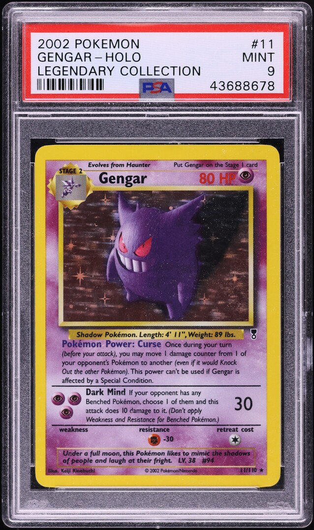2002年 1st Edition ゲンガー PSA 9 2002 Gengar Holo 044/088 - Mysterious Mountains Pokemon Japanese