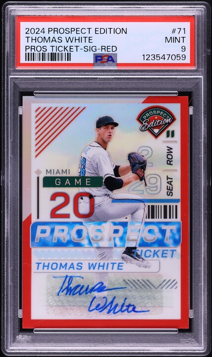 2024 Panini Prospect Edition Ticket Red Thomas White ROOKIE AUTO