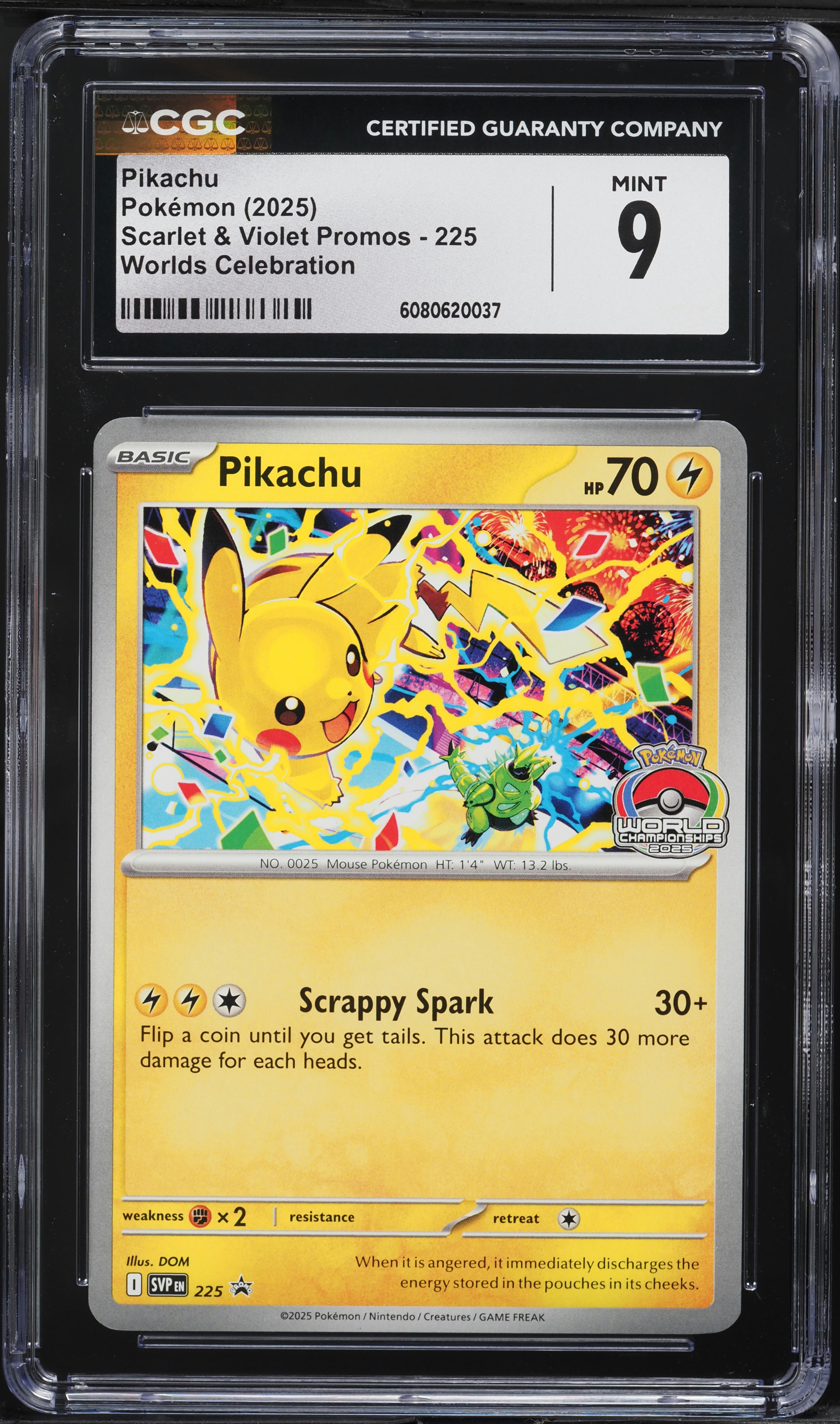 2025 Pokémon Scarlet & Violet Promo Worlds Celebration Pikachu