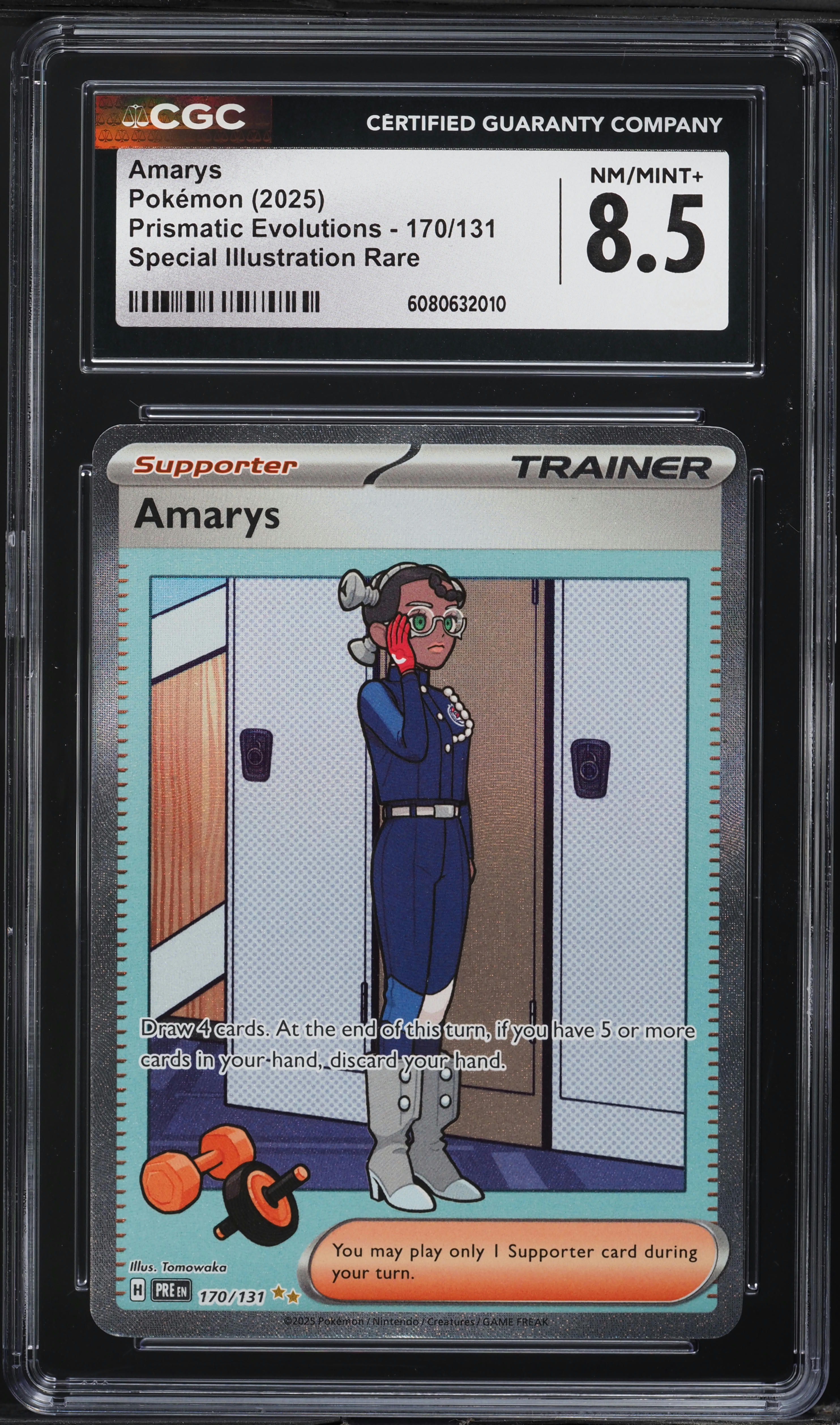 2025 Pokemon Scarlet & Violet Prismatic Evolutions SIR Amarys #170 CGC 8.5  NM-MT+ on Fanatics Collect
