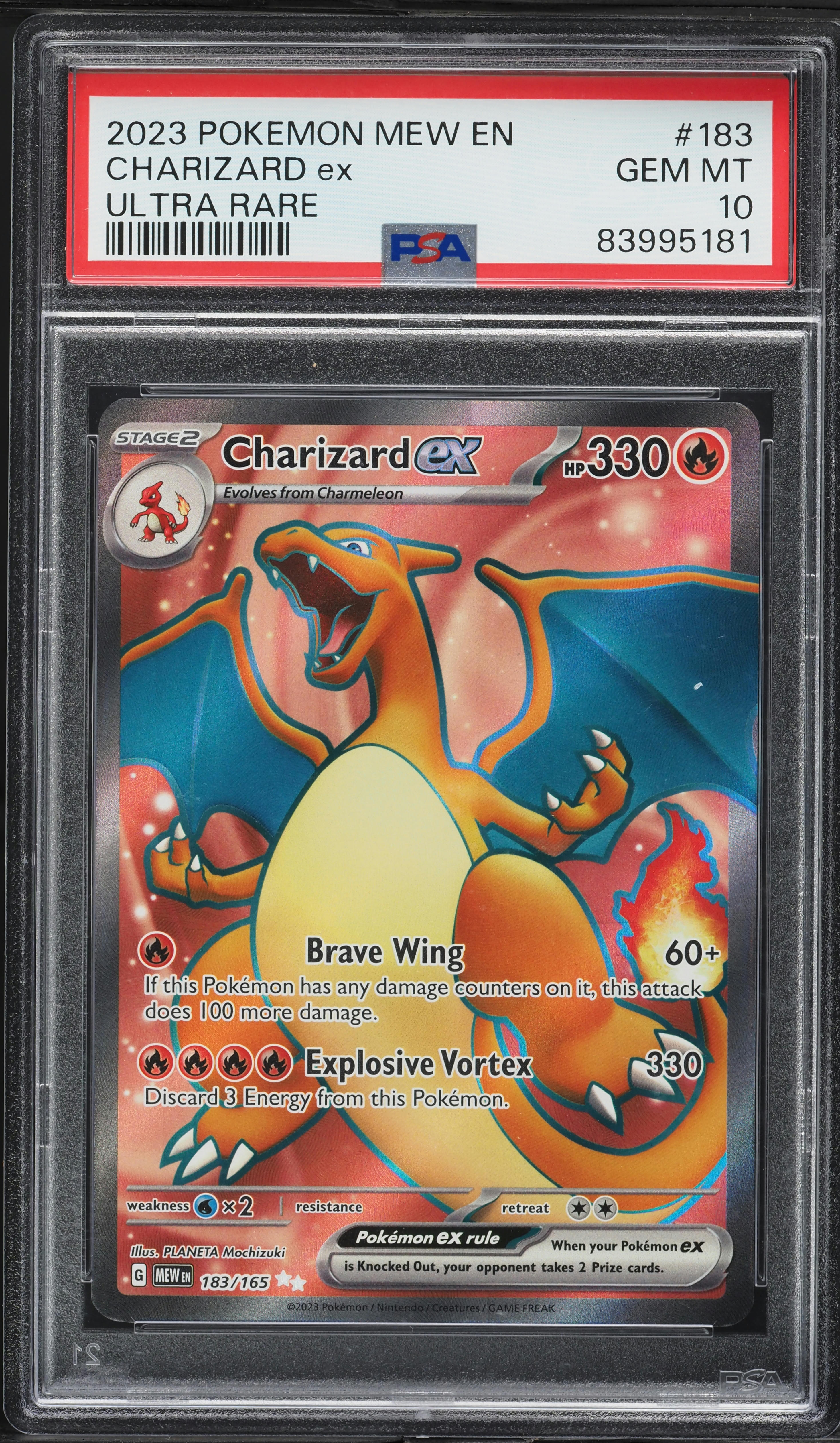 2023 Pokemon Scarlet & Violet 151 Full Art Charizard ex #183 PSA