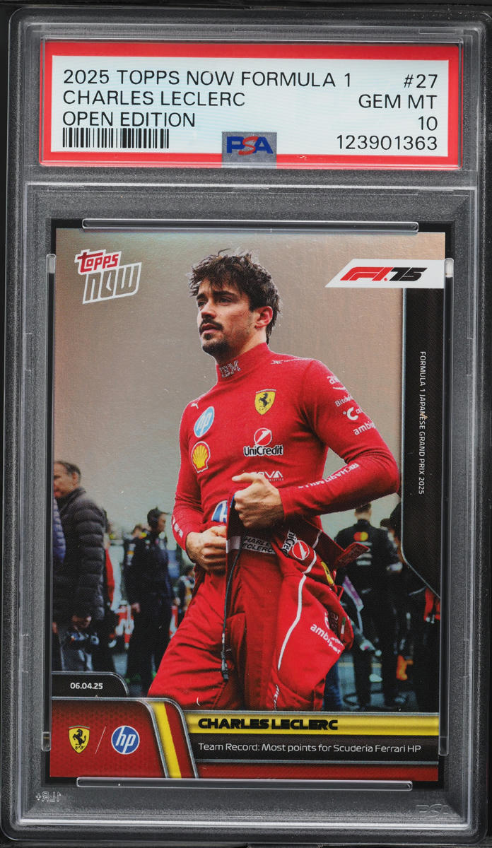 2025 Topps Now Formula 1 Open Edition Charles Leclerc #27 PSA 10