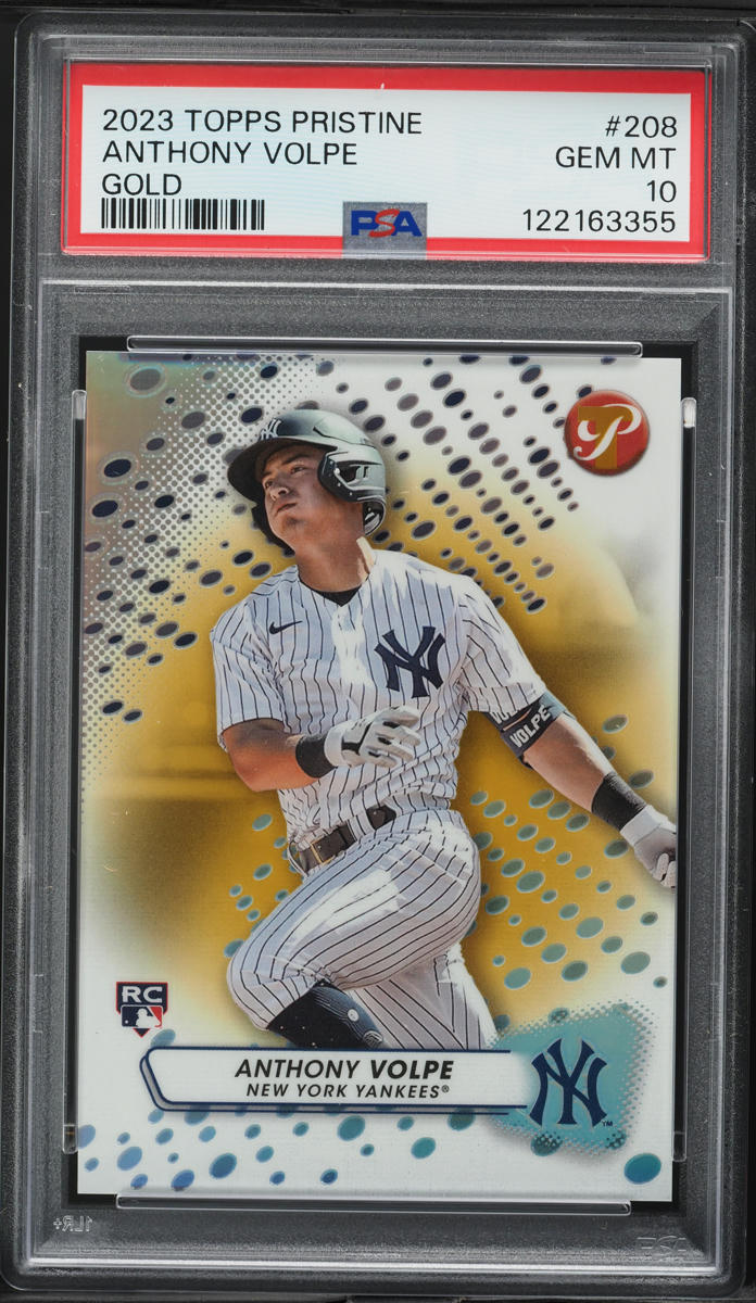2023 Topps Pristine Gold Anthony Volpe ROOKIE /50 #208 PSA 10 GEM MINT